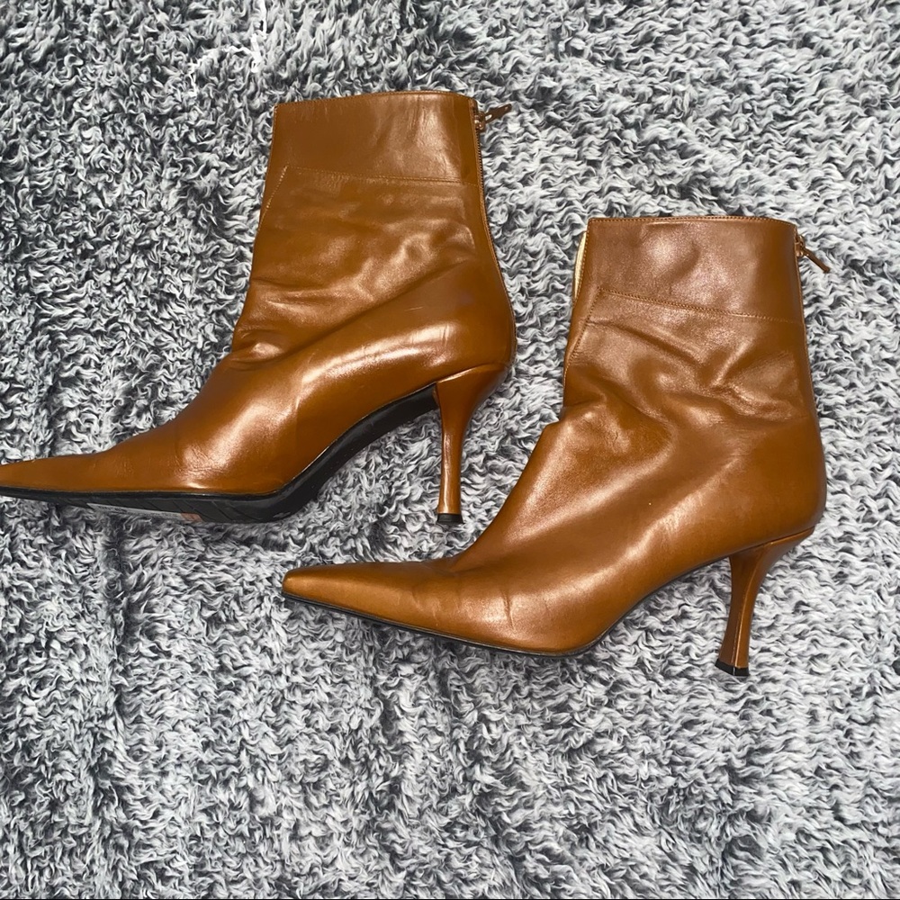 Stuart Weitzman Tan Leather Booties Size 10.5